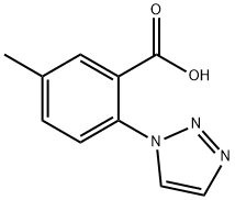 5-メチル-2-(1H-1,2,3-トリアゾール-1-イル)安息香酸 化学構造式