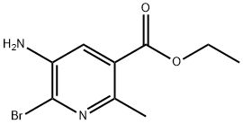 5-氨基-6-溴-2-甲基烟酸乙酯 结构式