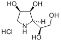 1,4-ジデオキシ-1,4-イミノ-D-マンニトール, 塩酸塩 化学構造式