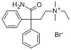 3-carbamoyl-3,3-diphenylpropyl(ethyl)dimethylammonium bromide, 115-51-5, 结构式