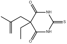 5-エチル-5-(2-メチル-2-プロペニル)-2-チオバルビツル酸 化学構造式