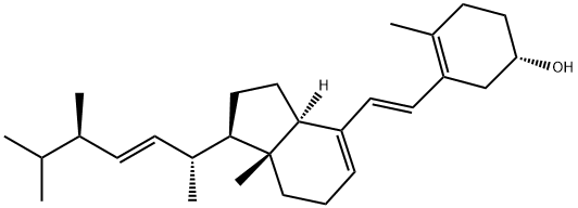 (6E,22E)-(3R)-9,10-secoergosta-5(10),6,8,22-tetraen-3-ol Structure