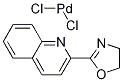 ジクロロ[2-(4,5-ジヒドロ-2-オキサゾリル)キノリン]パラジウム(II) 化学構造式