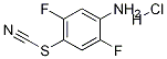 2,5-Difluoro-4-thiocyanatoaniline,HCl 化学構造式