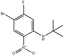 5-Bromo-2-(t-butylamino)-4-fluoro-1-nitrobenzene Structure