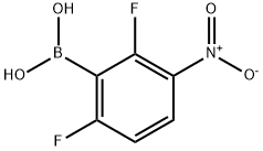 2,6-DIFLUORO-3-NITROPHENYLBORONIC ACID, 1150114-28-5, 结构式