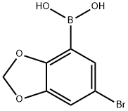 5-BROMO-2,3-METHYLENEDIOXYPHENYLBORONIC ACID, 1150114-39-8, 结构式