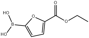 5-(エトキシカルボニル)フラン-2-ボロン酸 化学構造式