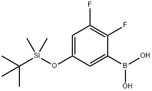5-(T-BUTYLDIMETHYLSILYLOXY)-2,3-DIFLUOROPHENYLBORONIC ACID, 1150114-45-6, 结构式