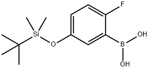 5-(T-ブチルジメチルシロキシ)-2-フルオロフェニルボロン酸 化学構造式