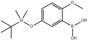 5-(T-ブチルジメチルシロキシ)-2-メトキシフェニルボロン酸 化学構造式