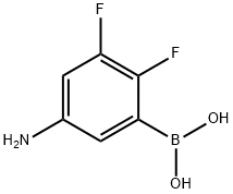 5-AMINO-2,3-DIFLUOROPHENYLBORONIC ACID, 1150114-58-1, 结构式