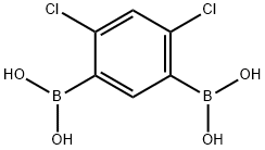 4,6-ジクロロ-1,3-フェニレンジボロン酸 化学構造式