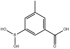 3-カルボキシ-5-メチルフェニルボロン酸 化学構造式