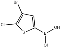 4-Bromo-5-chlorothiophene-2-boronic acid Structure