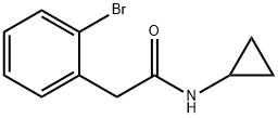 2-(2-ブロモフェニル)-N-シクロプロピルアセトアミド 化学構造式