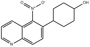 4-(5-ニトロキノリン-6-イル)シクロヘキサノール 化学構造式