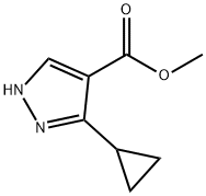 5-シクロプロピル-1H-ピラゾール-4-カルボン酸メチル 化学構造式