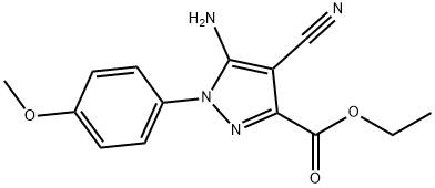 Ethyl5-amino-4-cyano-1-(4-methoxyphenyl)pyrazole-3-carboxylate Structure