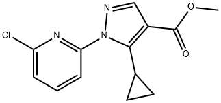 Methyl1-(6-chloropyridin-2-yl)-5-cyclopropylpyrazole-4-carboxylate Struktur