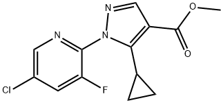 Methyl1-(5-chloro-3-fluoropyridin-2-yl)-5-cyclopropylpyrazole-4-carboxylate Struktur