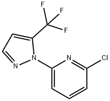 2-クロロ-6-(5-(トリフルオロメチル)-1H-ピラゾール-1-イル)ピリジン 化学構造式
