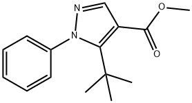 5-(TERT-ブチル)-1-フェニル-1H-ピラゾール-4-カルボン酸メチル 化学構造式