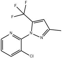 3-クロロ-2-(3-メチル-5-(トリフルオロメチル)-1H-ピラゾール-1-イル)ピリジン 化学構造式