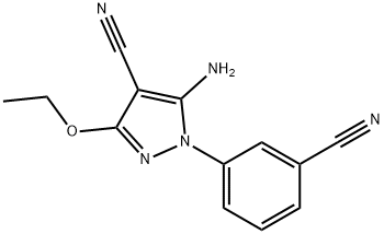 Ethyl5-amino-4-cyano-1-(3-cyanophenyl)pyrazole-3-carboxylate Structure