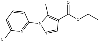 1-(6-クロロピリジン-2-イル)-5-メチル-1H-ピラゾール-4-カルボン酸エチル 化学構造式