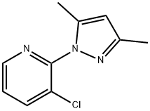 3-クロロ-2-(3,5-ジメチル-1H-ピラゾール-1-イル)ピリジン 化学構造式