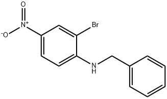 N-ベンジル-2-ブロモ-4-ニトロアニリン 化学構造式
