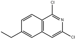 1,3-ジクロロ-6-エチルイソキノリン 化学構造式