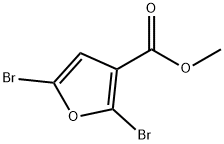 2,5-ジブロムオフラン-3-カルボン酸メチル 化学構造式
