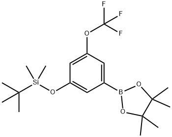 3-(T-BUTYLDIMETHYSILYLOXY)-5-TRIFLUOROMETHOXYPHENYLBORONIC ACID, PINACOL ESTER, 1150271-36-5, 结构式