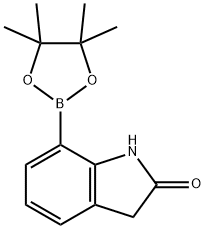 7-(4,4,5,5-Tetramethyl-1,3,2-dioxaborolan-2-yl)indolin-2-one Structure