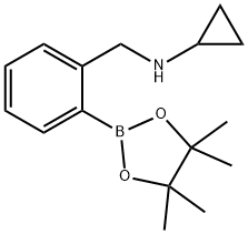 2-(N-シクロプロピルアミノメチル)フェニルボロン酸ピナコールエステル 化学構造式