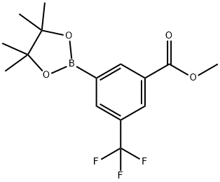 Methyl3-(4,4,5,5-tetramethyl-1,3,2-dioxaborolan-2-yl)-5-(trifluoromethyl)benzoate Struktur