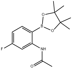 2-ACETAMIDO-4-FLUOROPHENYLBORONIC ACID, PINACOL ESTER 结构式