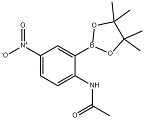 2-アセタミド-5-ニトロフェニルボロン酸ピナコールエステル 化学構造式