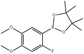 2-フルオロ-4,5-ジメトキシフェニルボロン酸ピナコールエステル 化学構造式