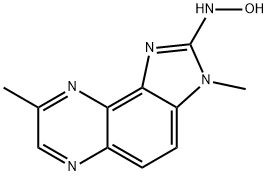 2-Hydroxyamino-3,8-dimethylimidazo[4,5-f]quinoxaline Structure