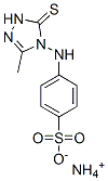 Benzenesulfonic acid, 4-((1,5-dihydro-3-methyl-5-thioxo-4H-1,2,4-triazol-4-yl)amino)-, ammonium salt Structure