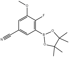5-CYANO-2-FLUORO-3-METHOXYPHENYLBORONIC ACID, PINACOL ESTER, 1150561-55-9, 结构式