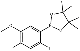2,4-DIFLUORO-5-METHOXYPHENYLBORONIC ACID, PINACOL ESTER,1150561-57-1,结构式