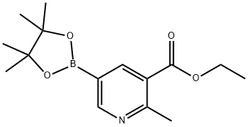 5-(エトキシカルボニル)-6-メチルピリジン-3-ボロン酸ピナコールエステル 化学構造式