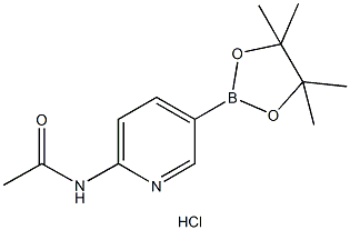 N-(5-(4,4,5,5-テトラメチル-1,3,2-ジオキサボロラン-2-イル)ピリジン-2-イル)アセトアミド塩酸塩 化学構造式