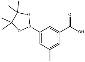 3-カルボキシ-5-メチルフェニルボロン酸ピナコールエステル 化学構造式