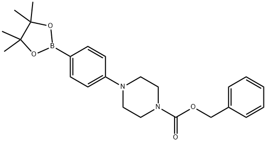 4-(4-CBZ-PIPERAZINYL)PHENYLBORONIC ACID, PINACOL ESTER, 1150561-68-4, 结构式