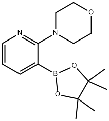 2-モルホリノピリジン-3-ボロン酸, ピナコールエステル 化学構造式